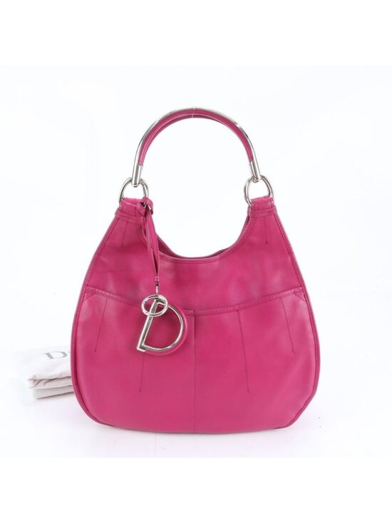 Dior Handbags - Dior 61 Hobo Leather Tote Shoulder Hand Silver Mee